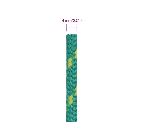 Laivu Virve, Zaļa, 4 Mm, 25 M, Polipropilēns Vidaxl