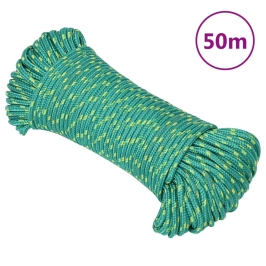 Laivu Virve, Zaļa, 4 Mm, 50 M, Polipropilēns Vidaxl
