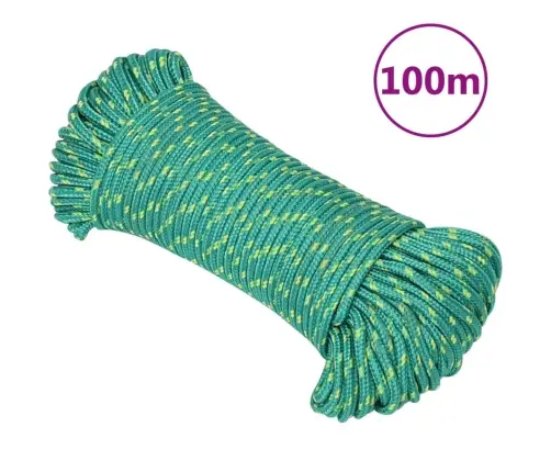 Laivu Virve, Zaļa, 4 Mm, 100 M, Polipropilēns Vidaxl