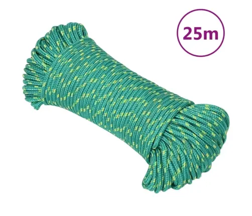 Laivu Virve, Zaļa, 5 Mm, 25 M, Polipropilēns Vidaxl