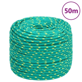 Laivu Virve, Zaļa, 6 Mm, 50 M, Polipropilēns Vidaxl