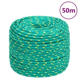 Laivu Virve, Zaļa, 8 Mm, 50 M, Polipropilēns Vidaxl