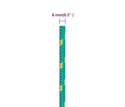 Paadiköis, Roheline, 8 Mm, 250 M, Polüpropüleen Paadiköis, Roheline, 8 Mm, 250 M, Polüpropüleen