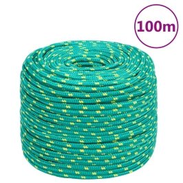 Laivu Virve, Zaļa, 10 Mm, 100 M, Polipropilēns Vidaxl