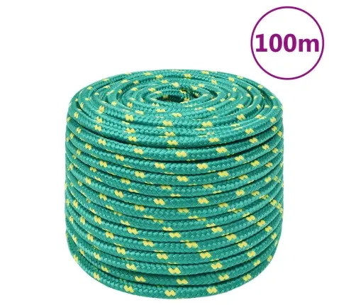 Laivu Virve, Zaļa, 12 Mm, 100 M, Polipropilēns Vidaxl
