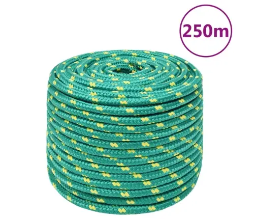 Laivu Virve, Zaļa, 14 Mm, 250 M, Polipropilēns Vidaxl