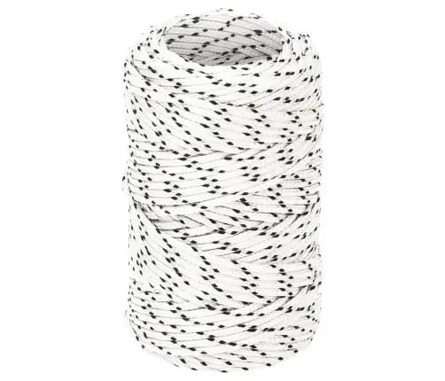 Pīta Laivu Virve, Balta, 1 Mmx25 M, Poliesters  Vidaxl