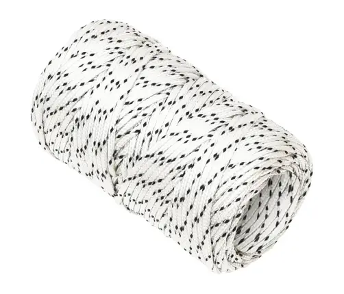 Pīta Laivu Virve, Balta, 1 Mmx25 M, Poliesters  Vidaxl