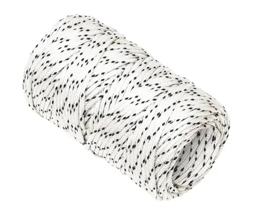 Pīta Laivu Virve, Balta, 2 Mm, 50 M, Poliesters	 Vidaxl
