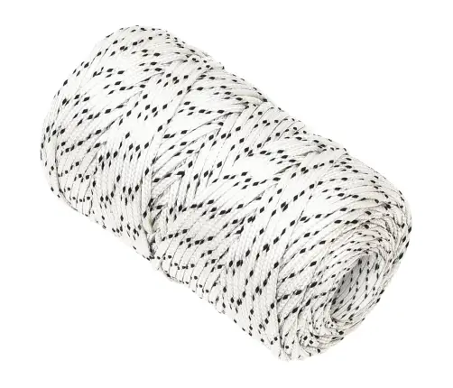 Pīta Laivu Virve, Balta, 2 Mm, 100 M, Poliesters	 Vidaxl
