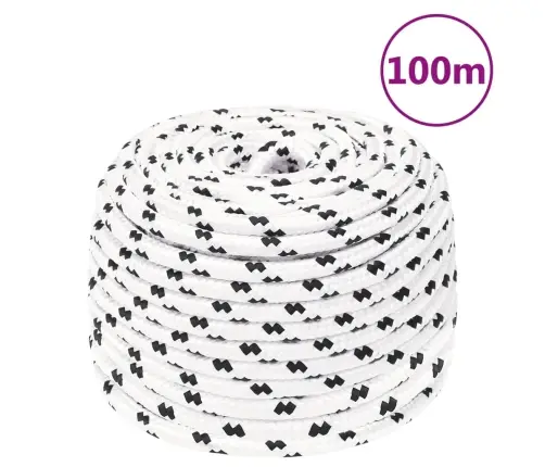 Darba Virve, Balta, 10 Mm, 100 M, Poliesters Vidaxl