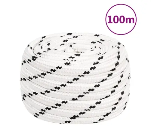 Darba Virve, Balta, 16 Mm, 100 M, Poliesters Vidaxl