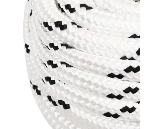 Pīta Laivu Virve, Poliesters, 20 Mm, 50 M, Balta, Poliesters Vidaxl