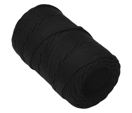 Darba Virve, Melna, 2 Mm, 25 M, Poliesters Vidaxl