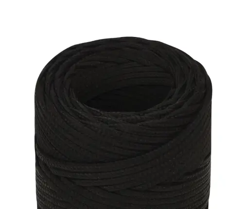 Darba Virve, Melna, 2 Mm, 50 M, Poliesters Vidaxl