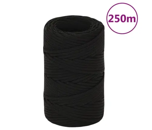 Darbo Virvė, Juodos Spalvos, 2Mm, 250M, Poliesteris