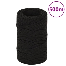 Darba Virve, Melna, 2 Mm, 500 M, Poliesters Vidaxl