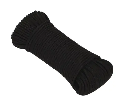 Darba Virve, Melna, 3 Mm, 100 M, Poliesters Vidaxl