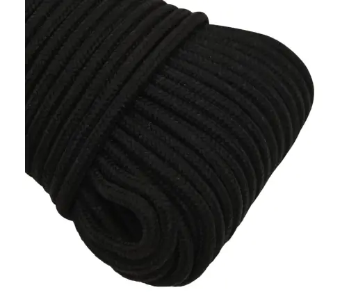 Darba Virve, Melna, 4 Mm, 100 M, Poliesters Vidaxl