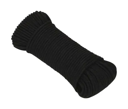 Darba Virve, Melna, 4 Mm, 500 M, Poliesters Vidaxl