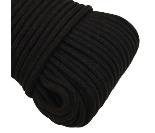 Darba Virve, Melna, 5 Mm, 25 M, Poliesters Vidaxl