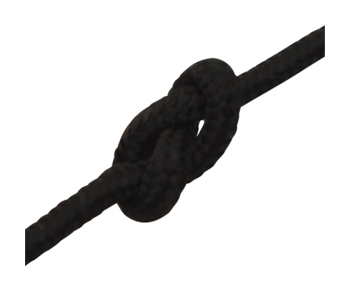 Darba Virve, Melna, 5 Mm, 25 M, Poliesters Vidaxl