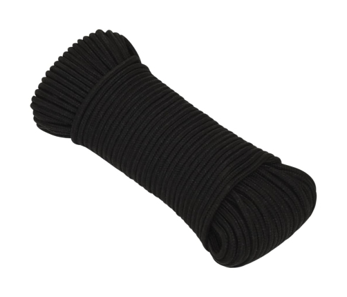 Darba Virve, Melna, 5 Mm, 250 M, Poliesters Vidaxl