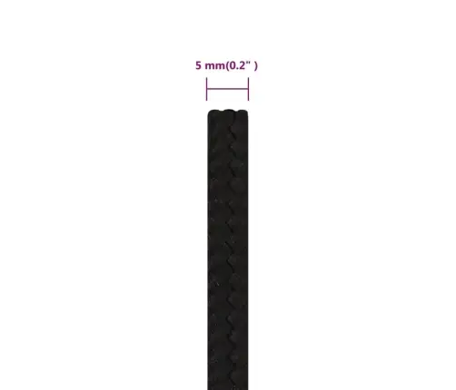 Töököis, Must, 5 Mm, 500 M, Polüester