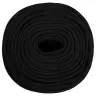 Darba Virve, Melna, 6 Mm, 250 M, Poliesters Vidaxl
