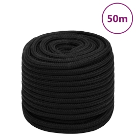 Darba Virve, Melna, 18 Mm, 50 M, Poliesters Vidaxl