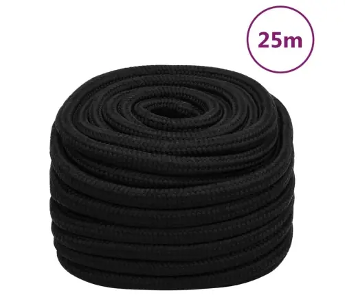 Darba Virve, Melna, 20 Mm, 25 M, Poliesters Vidaxl Darba Virve, Melna, 20 Mm, 25 M, Poliesters Vidaxl