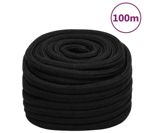 Darba Virve, Melna, 20 Mm, 100 M, Poliesters Vidaxl