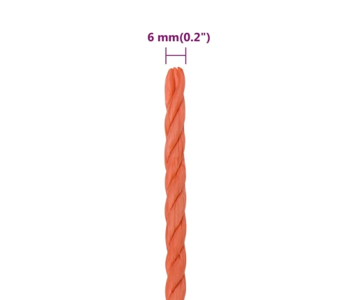 Töököis, Oranž, 6 Mm, 25 M, Polüpropüleen
