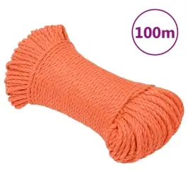Darba Virve, Oranža, 6 Mm, 100 M, Polipropilēns Vidaxl