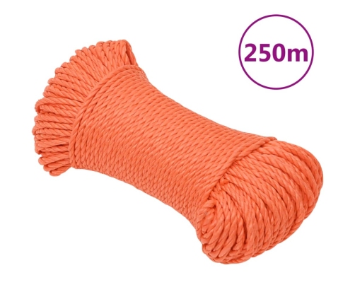 Darba Virve, Oranža, 6 Mm, 250 M, Polipropilēns Vidaxl