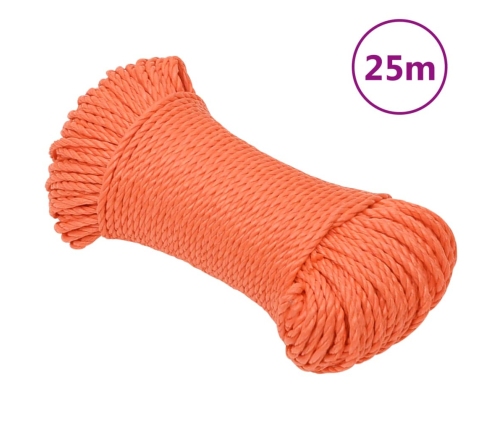Darba Virve, Oranža, 8 Mm, 25 M, Polipropilēns Vidaxl