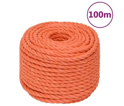 Darba Virve, Oranža, 24 Mm, 100 M, Polipropilēns Vidaxl