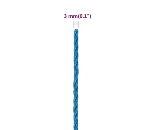 Darba Virve, Zila, 3 Mm, 25 M, Polipropilēns Vidaxl