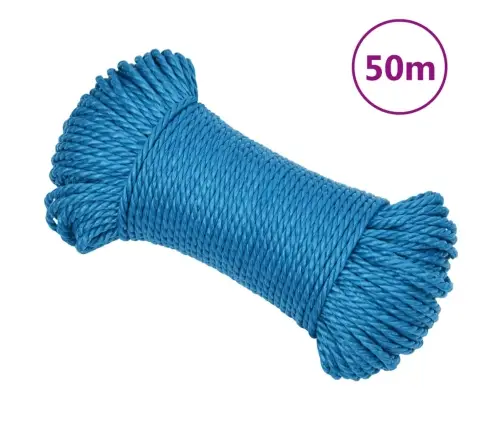 Darba Virve, Zila, 3 Mm, 50 M, Polipropilēns Vidaxl