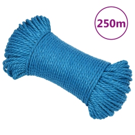 Darba Virve, Zila, 3 Mm, 250 M, Polipropilēns Vidaxl