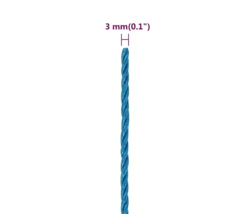 Darba Virve, Zila, 3 Mm, 250 M, Polipropilēns Vidaxl