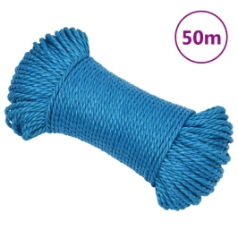 Darba Virve, Zila, 6 Mm, 50 M, Polipropilēns Vidaxl