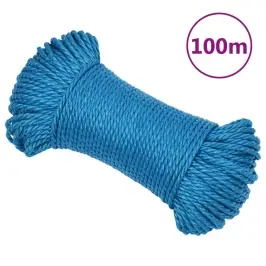 Darba Virve, Zila, 8 Mm, 100 M, Polipropilēns Vidaxl
