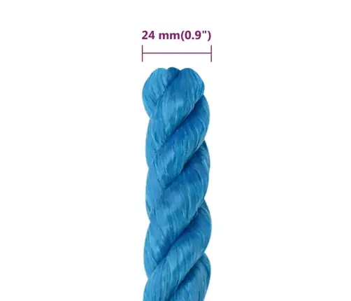 Darba Virve, Zila, 24 Mm, 25 M, Polipropilēns Vidaxl