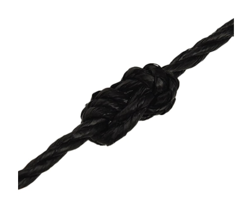 Darba Virve, Melna, 3 Mm, 100 M, Polipropilēns Vidaxl