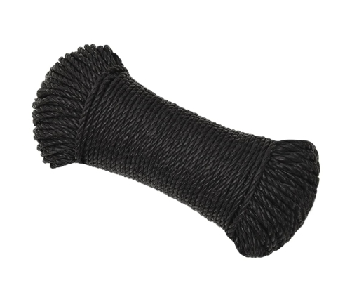 Darba Virve, Melna, 3 Mm, 250 M, Polipropilēns Vidaxl