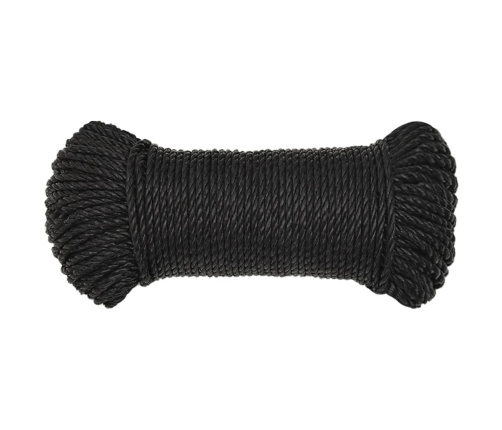Darba Virve, Melna, 3 Mm, 250 M, Polipropilēns Vidaxl
