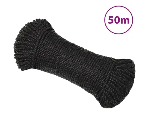 Töököis, Must, 6 Mm, 50 M, Polüpropüleen