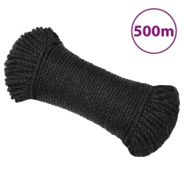 Töököis, Must, 6 Mm, 500 M, Polüpropüleen