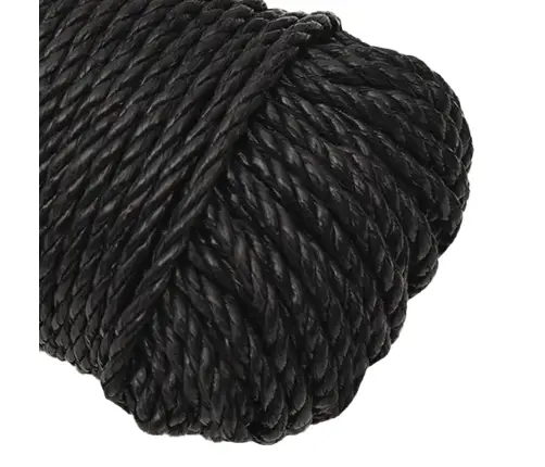 Darbo Virvė, Juodos Spalvos, 6Mm, 500M, Polipropilenas